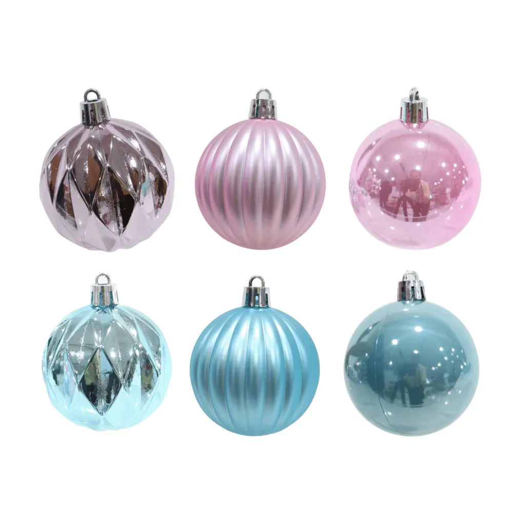 30pk Candyfloss Baubles (6cm)