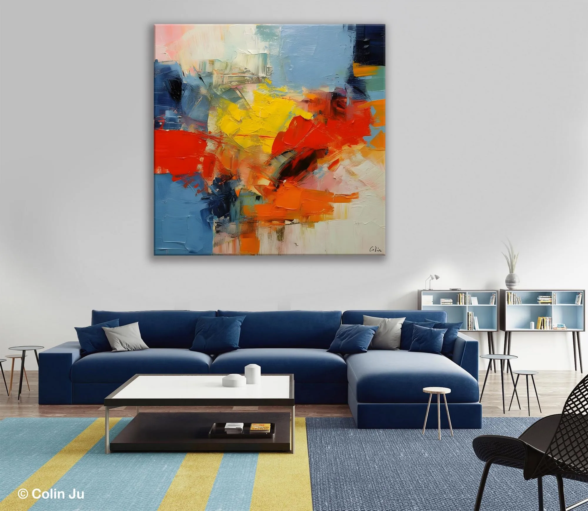 Abstract Canvas Art for Living Room, Extra Large Abstract Paintings for Dining Room, Original Modern Acrylic Art, Modern Canvas Paintings