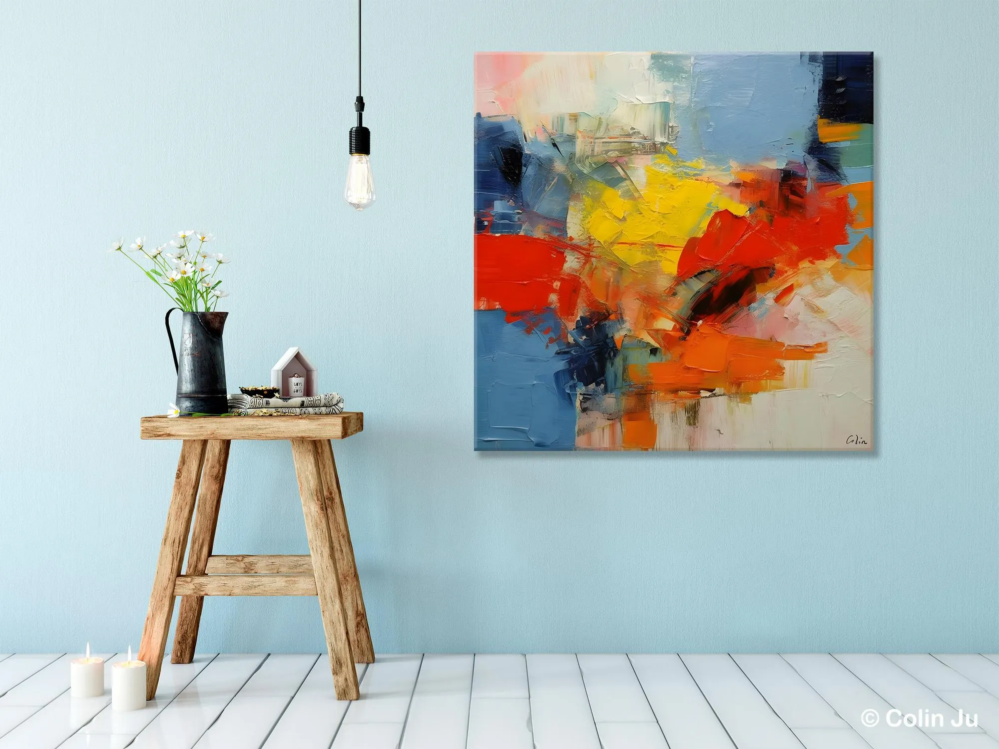 Abstract Canvas Art for Living Room, Extra Large Abstract Paintings for Dining Room, Original Modern Acrylic Art, Modern Canvas Paintings