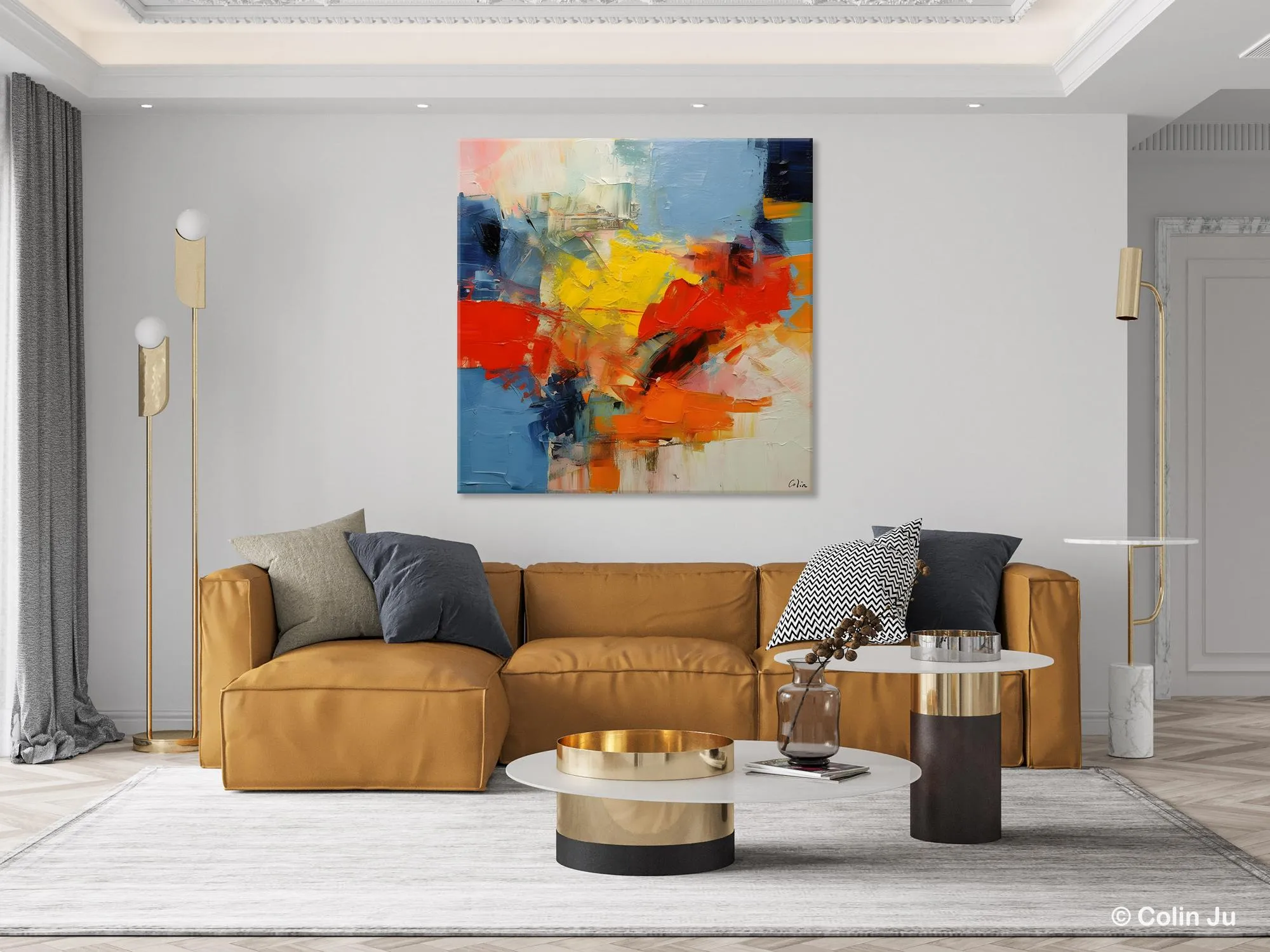 Abstract Canvas Art for Living Room, Extra Large Abstract Paintings for Dining Room, Original Modern Acrylic Art, Modern Canvas Paintings