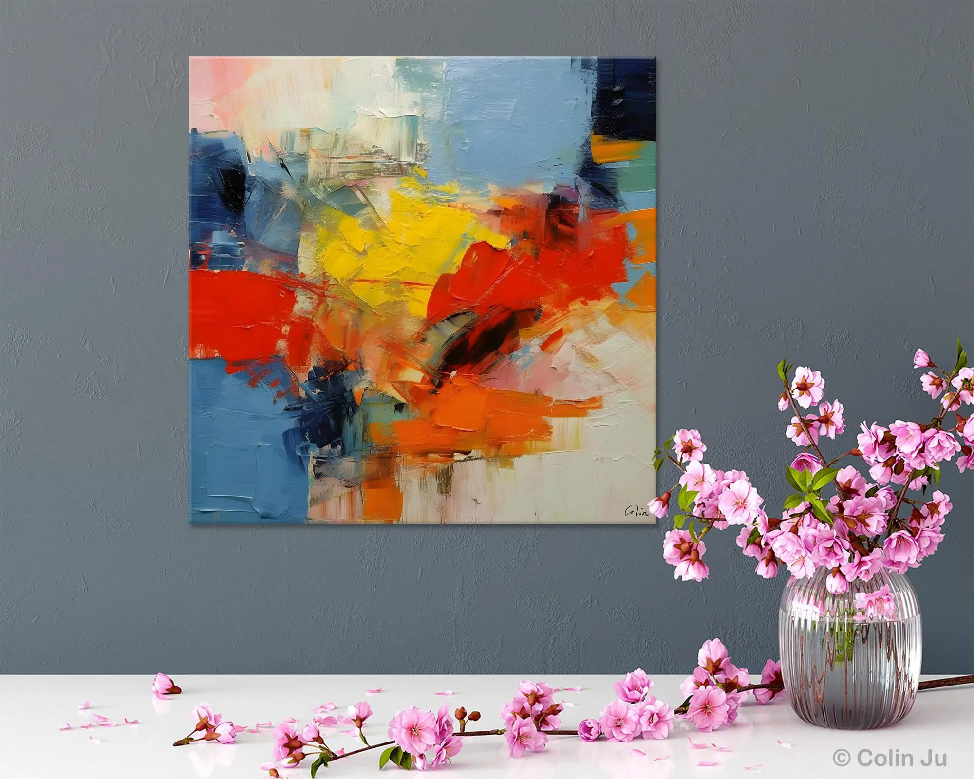 Abstract Canvas Art for Living Room, Extra Large Abstract Paintings for Dining Room, Original Modern Acrylic Art, Modern Canvas Paintings