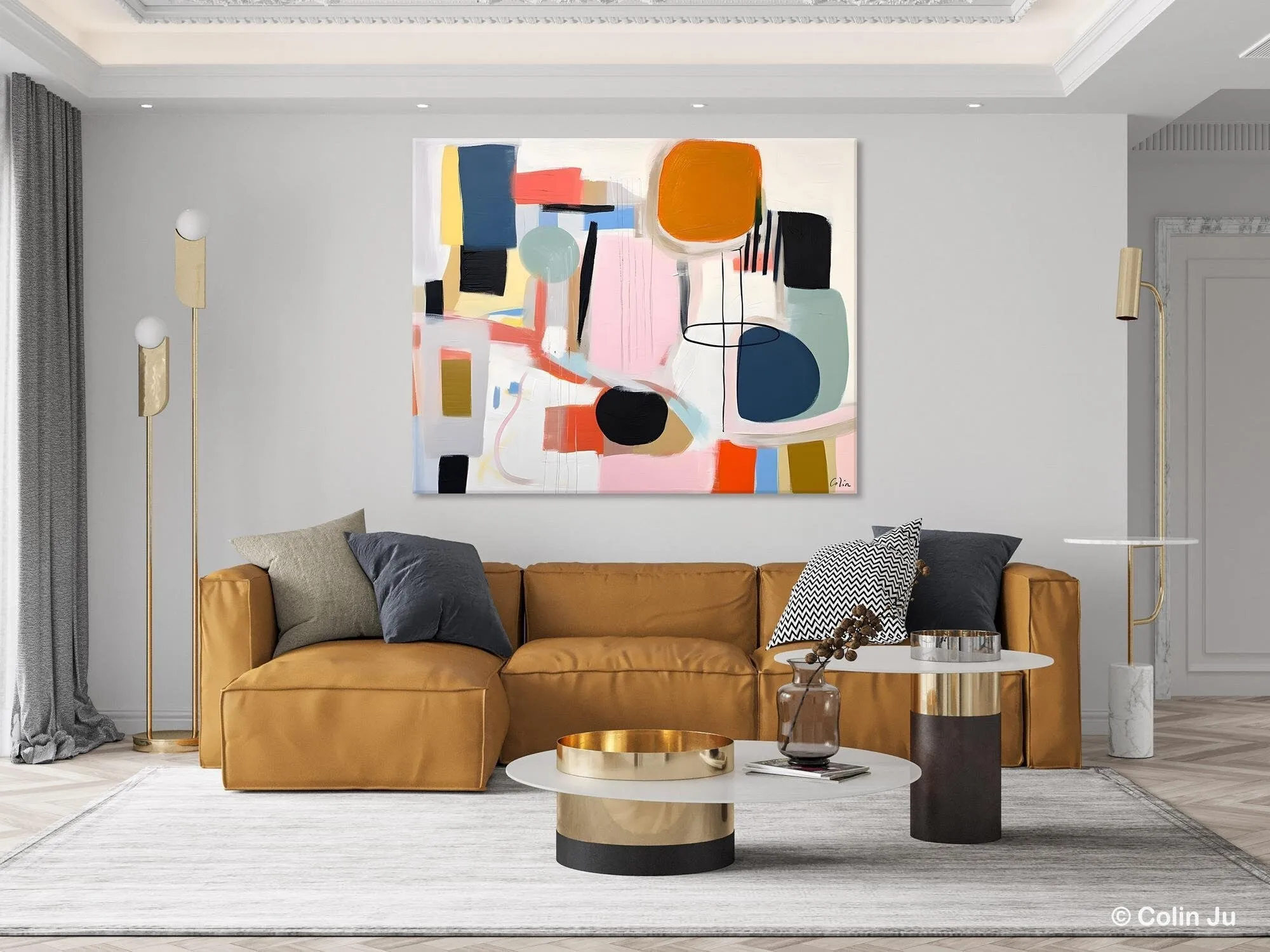 Abstract Canvas Paintings, Extra Large Canvas Painting for Living Room, Original Acrylic Wall Art, Oversized Contemporary Acrylic Paintings