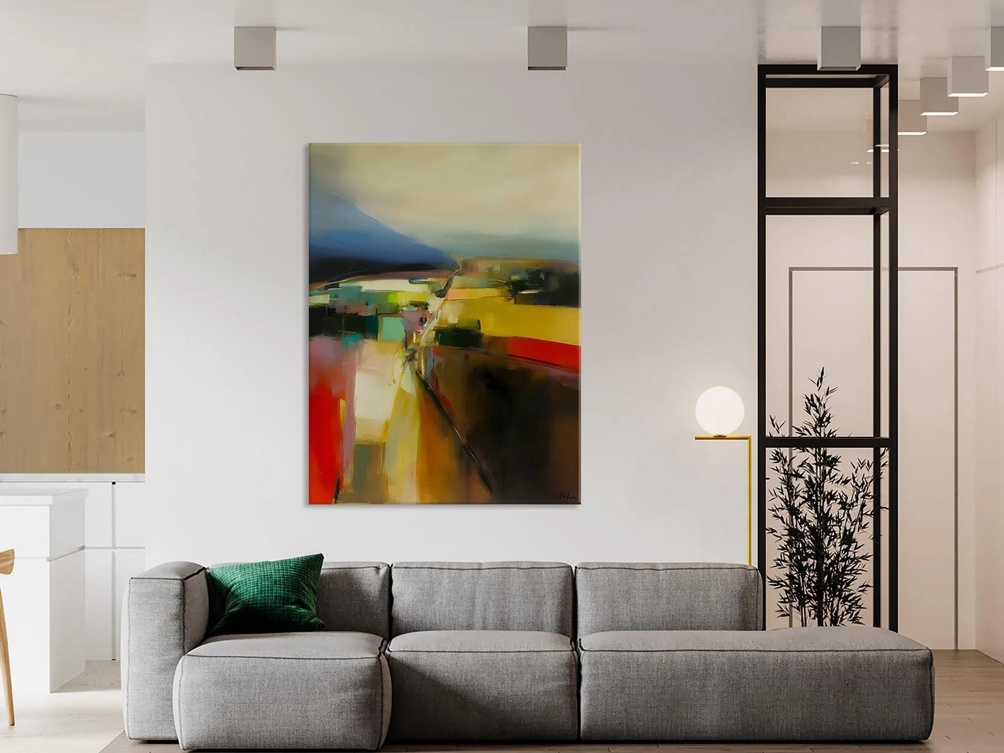 Abstract Landscape Artwork, Landscape Painting on Canvas, Contemporary Wall Art Paintings, Extra Large Original Art, Hand Painted Canvas Art