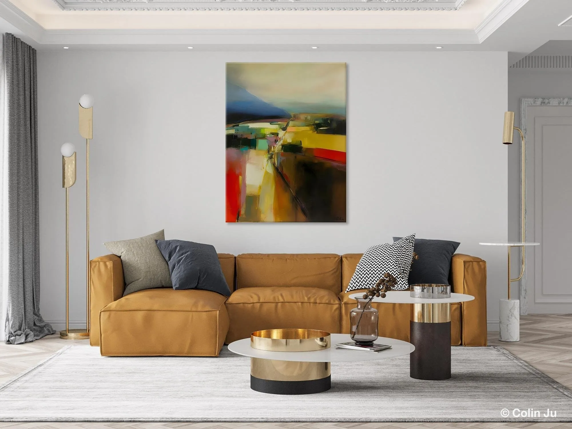 Abstract Landscape Artwork, Landscape Painting on Canvas, Contemporary Wall Art Paintings, Extra Large Original Art, Hand Painted Canvas Art