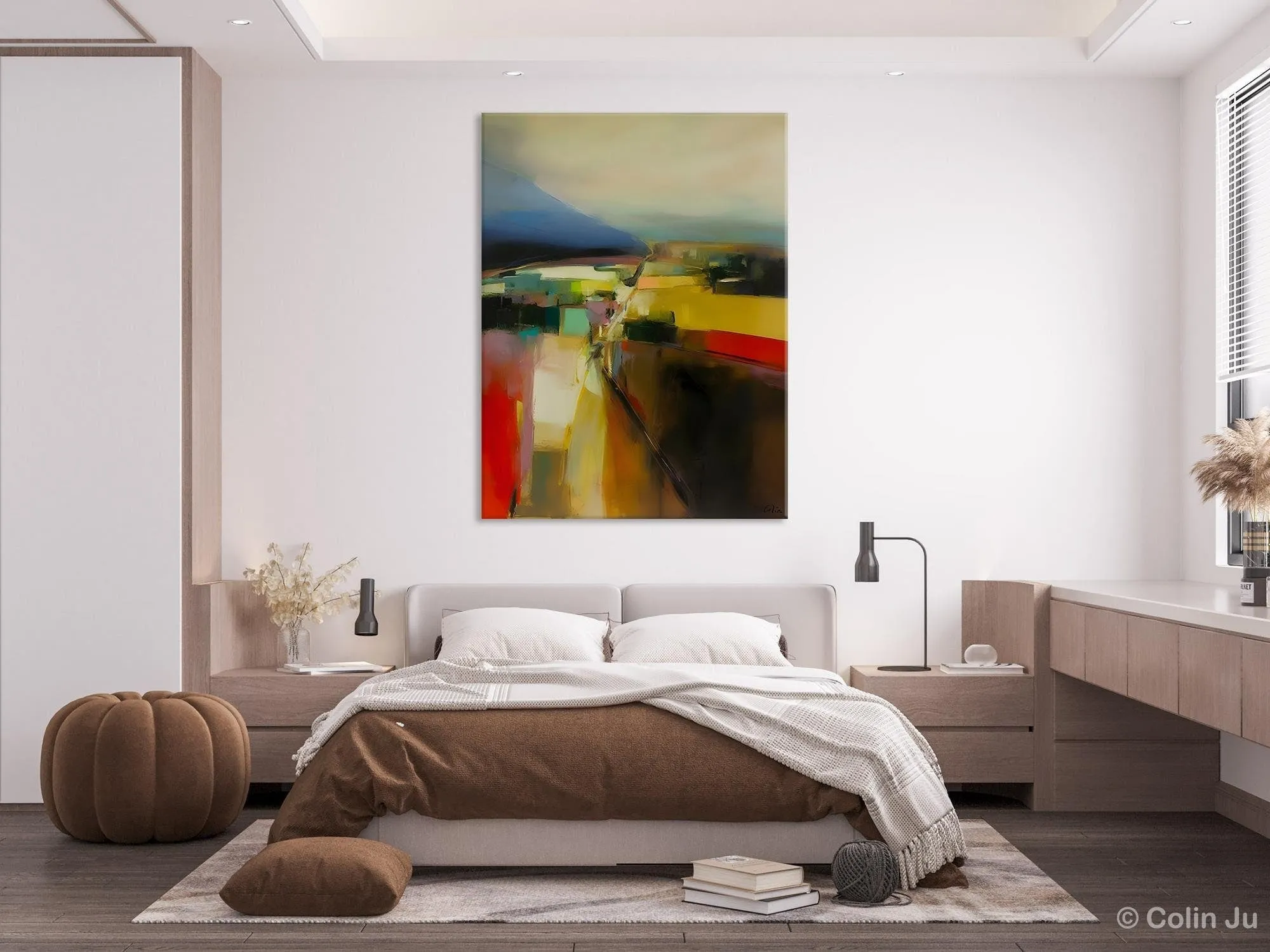 Abstract Landscape Artwork, Landscape Painting on Canvas, Contemporary Wall Art Paintings, Extra Large Original Art, Hand Painted Canvas Art