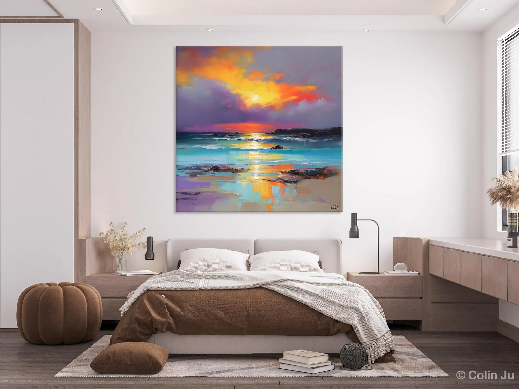 Abstract Landscape Painting for Living Room, Original Landscape Wall Art, Landscape Oil Paintings, Landscape Canvas Art, Hand Painted Canvas Art