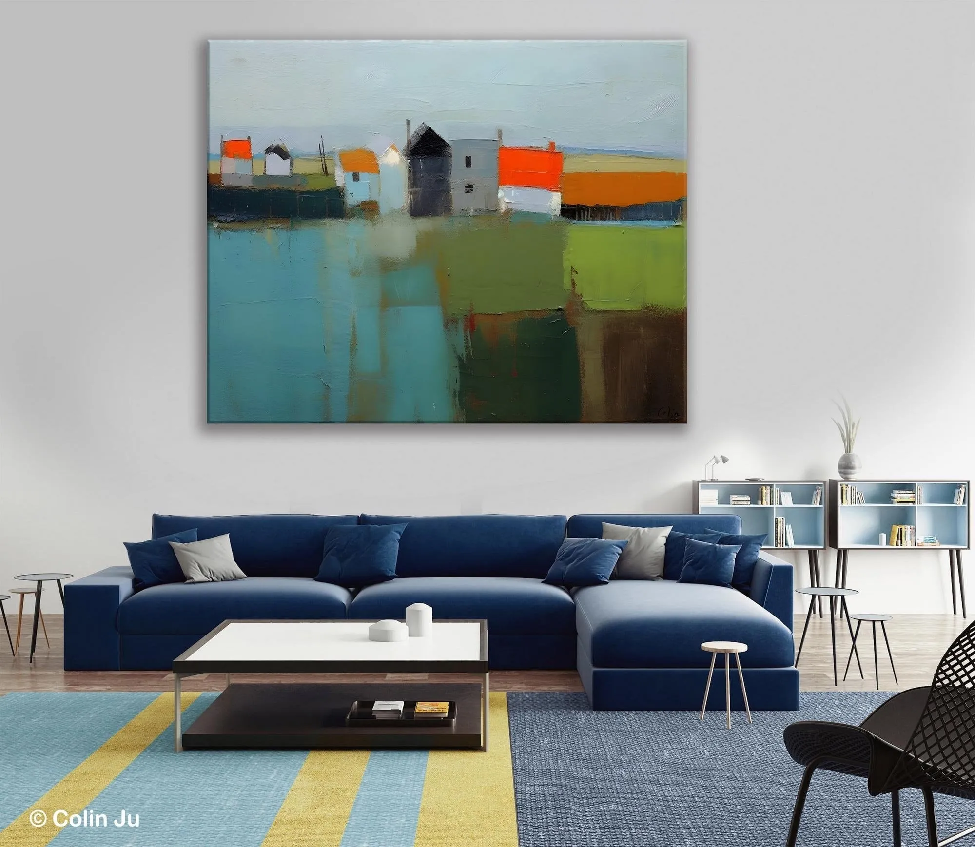 Abstract Landscape Paintings, Extra Large Canvas Painting for Living Room, Large Original Abstract Wall Art, Contemporary Acrylic Paintings