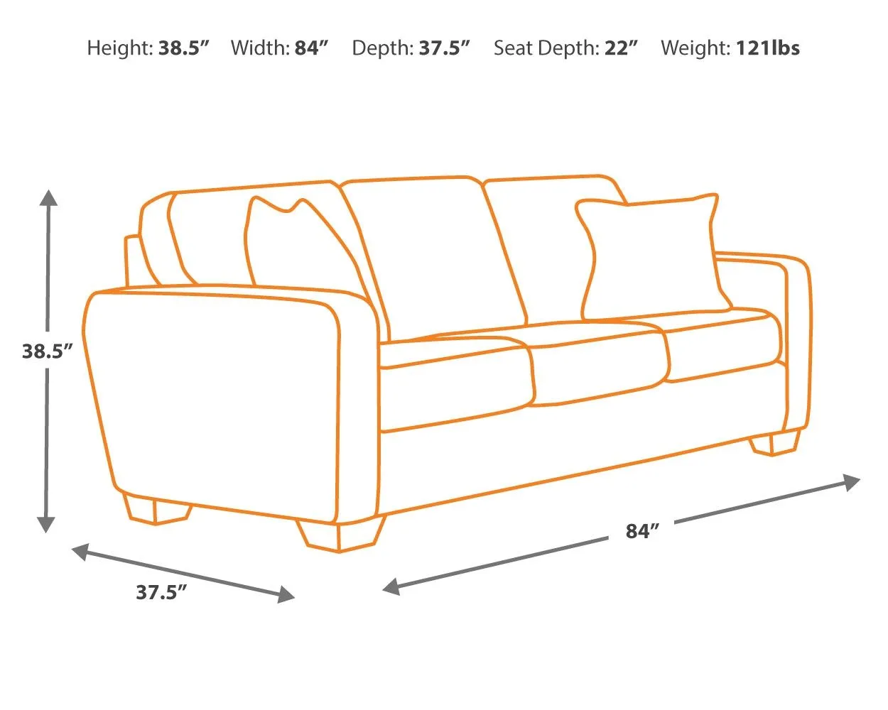 Alenya - Quartz - Sofa