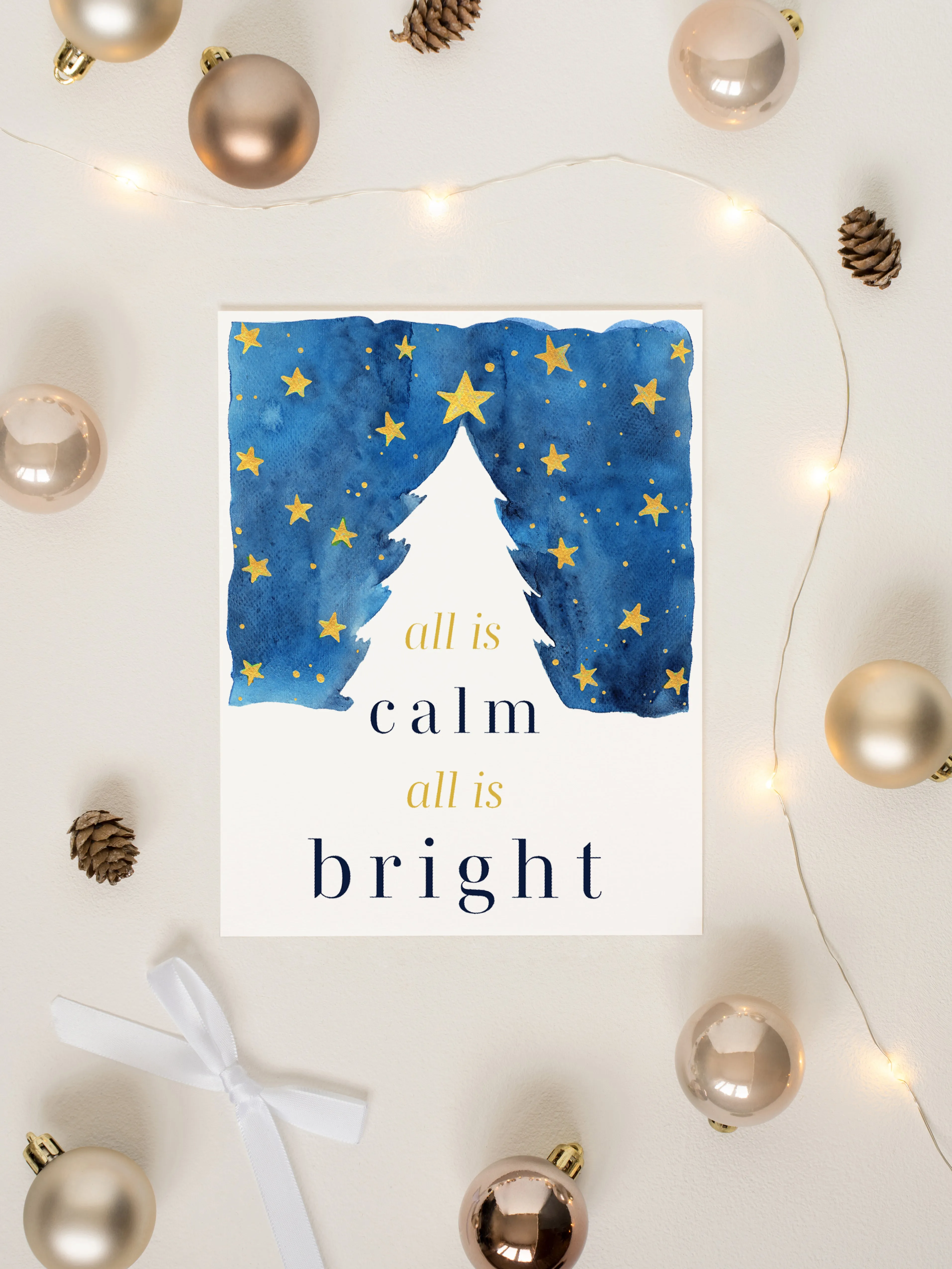 All is Calm All is Bright Holiday Card