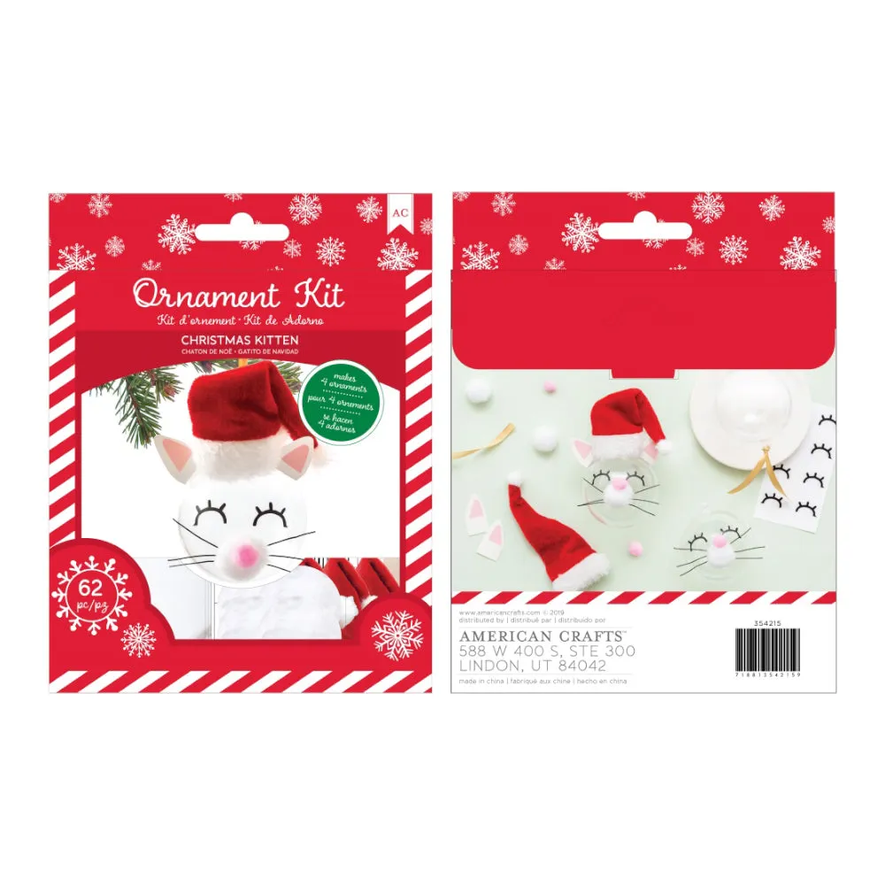 American Crafts - Christmas Ornament Kit 4 per Pack - Christmas Kitten*