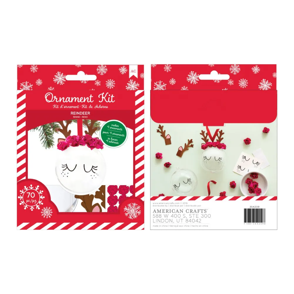 American Crafts - Christmas Ornament Kit 4 per Pack - Reindeer*