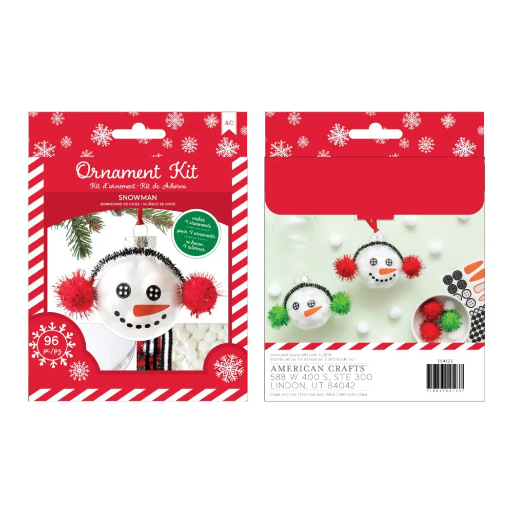 American Crafts - Christmas Ornament Kit 4 per Pack - Snowman*