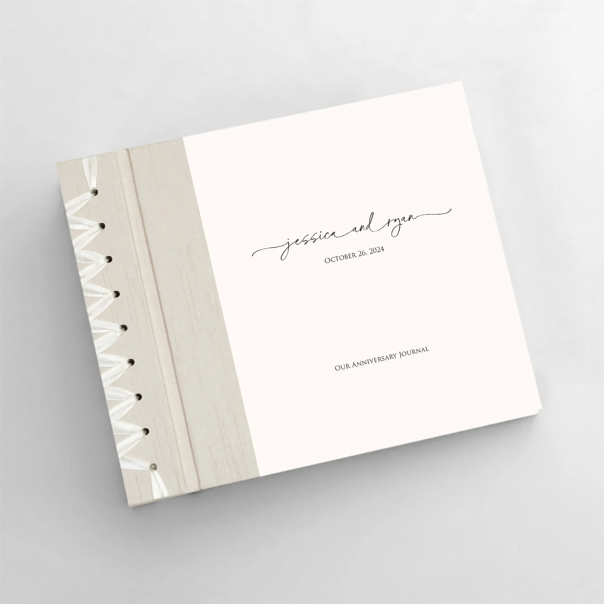 Anniversary Journal | Printed Cover: Ivory Script | Available Personalized