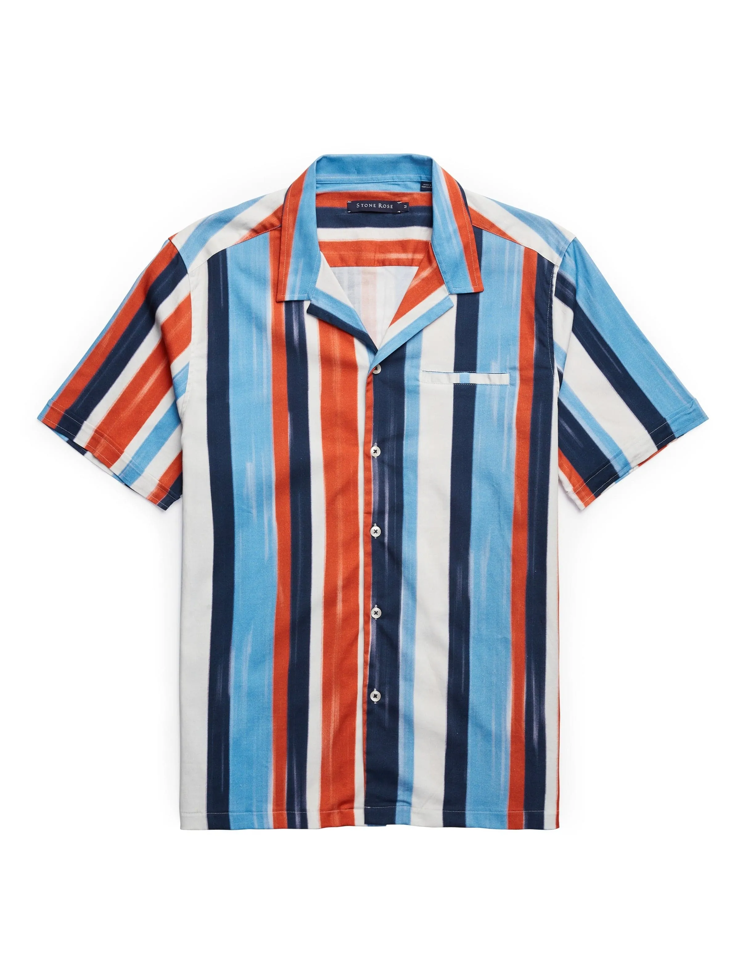 Blue Stripped Resort Short Sleeve Shirt