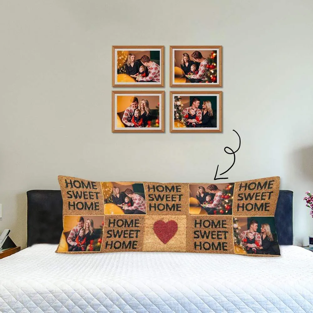 Body Pillow Cover with Picture on It Custom Photo Love Sweet Home Body Pillow Case for Living Room 20"x54"