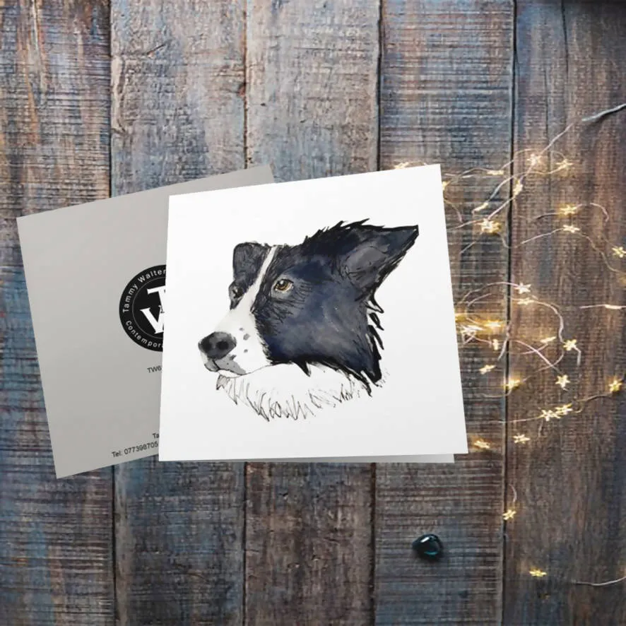 Border Collie Greetings Card