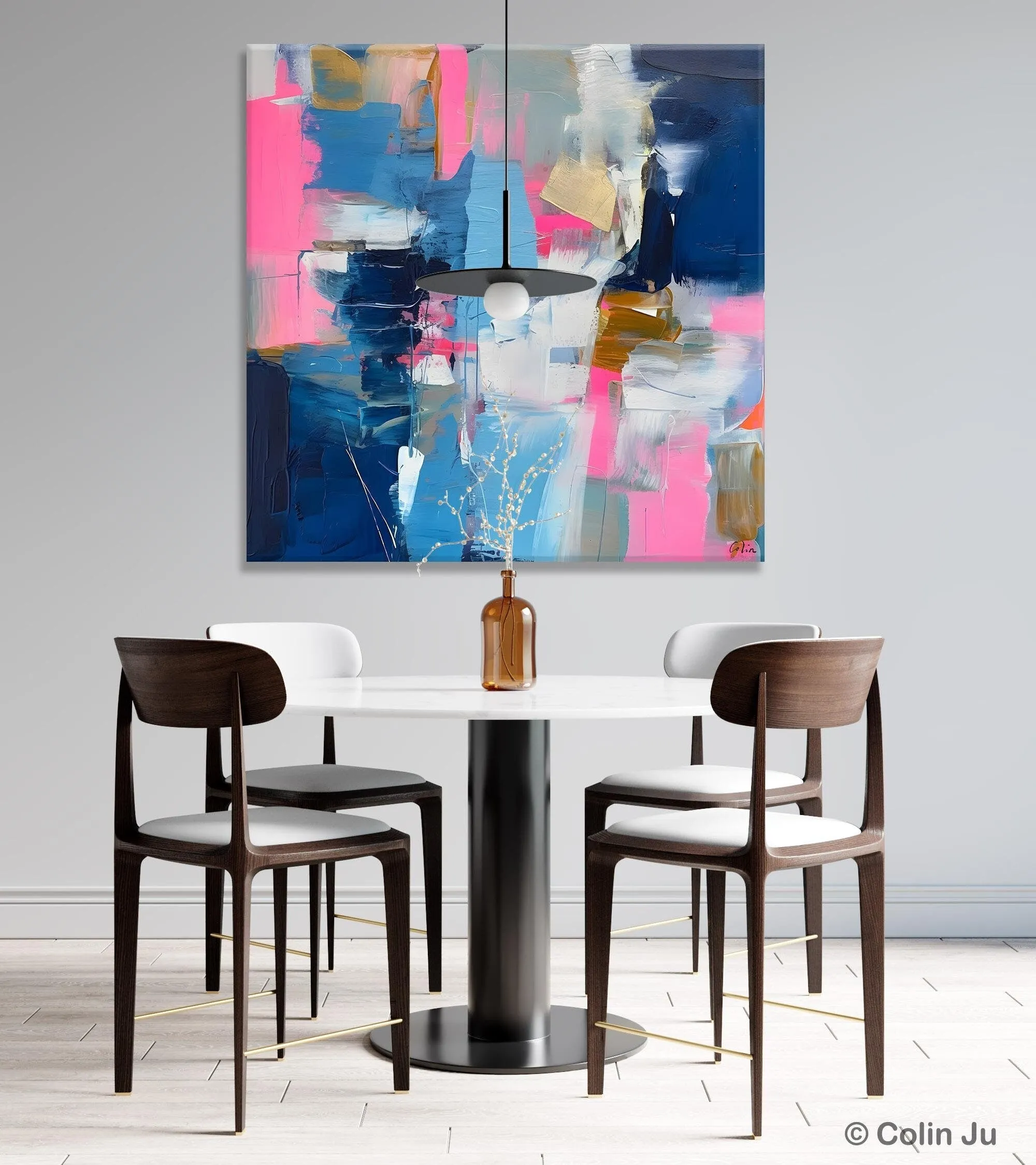 Canvas Art, Original Modern Wall Art, Modern Acrylic Artwork, Modern Canvas Paintings, Contemporary Large Abstract Painting for Dining Room