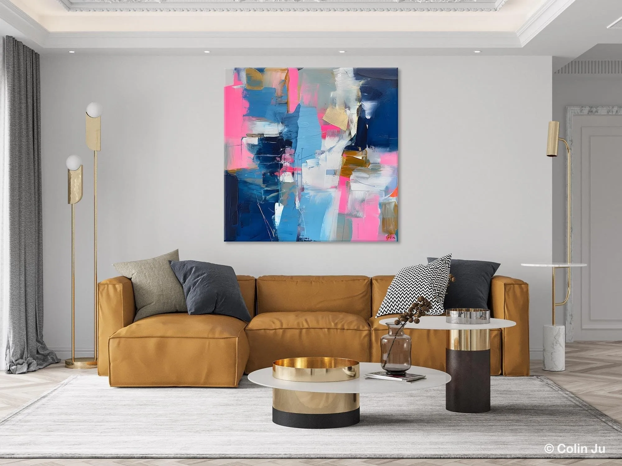 Canvas Art, Original Modern Wall Art, Modern Acrylic Artwork, Modern Canvas Paintings, Contemporary Large Abstract Painting for Dining Room