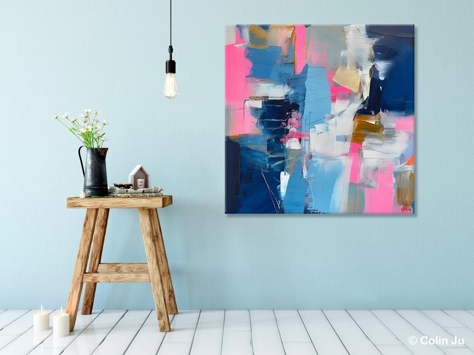 Canvas Art, Original Modern Wall Art, Modern Acrylic Artwork, Modern Canvas Paintings, Contemporary Large Abstract Painting for Dining Room