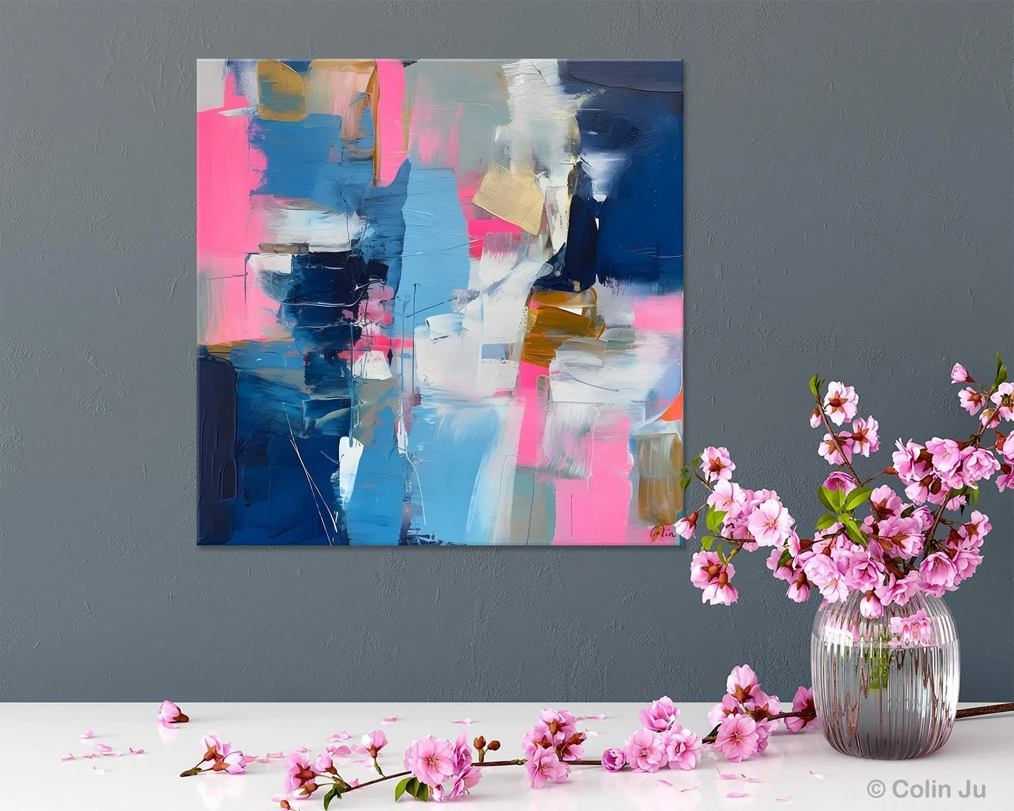 Canvas Art, Original Modern Wall Art, Modern Acrylic Artwork, Modern Canvas Paintings, Contemporary Large Abstract Painting for Dining Room