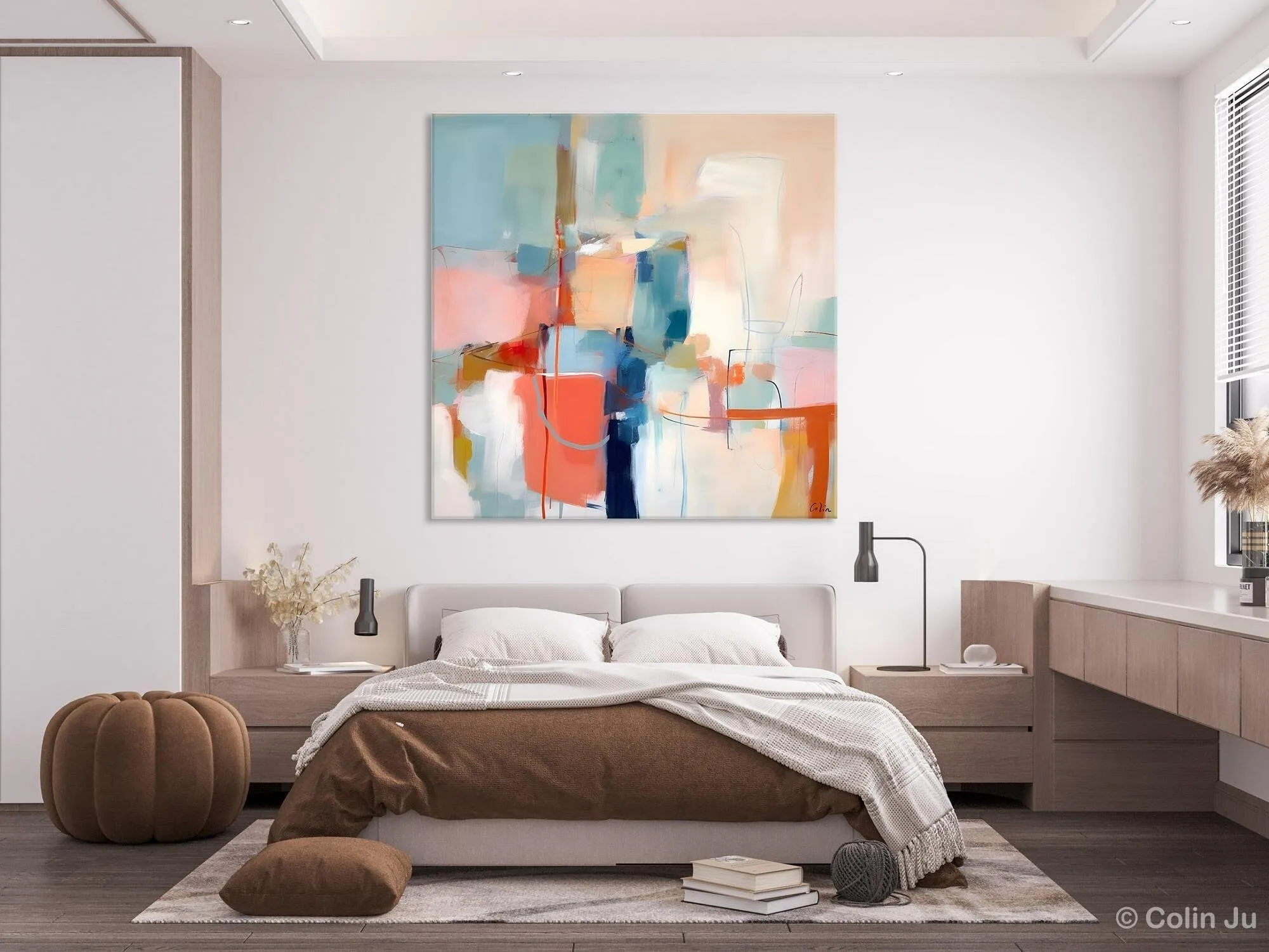 Canvas Paintings, Large Abstract Art for Bedroom, Simple Modern Acrylic Artwork, Modern Original Abstract Wall Art, Contemporary Canvas Art