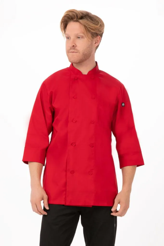 Chef Works Basic 3/4 Sleeve Mens Chef Jacket