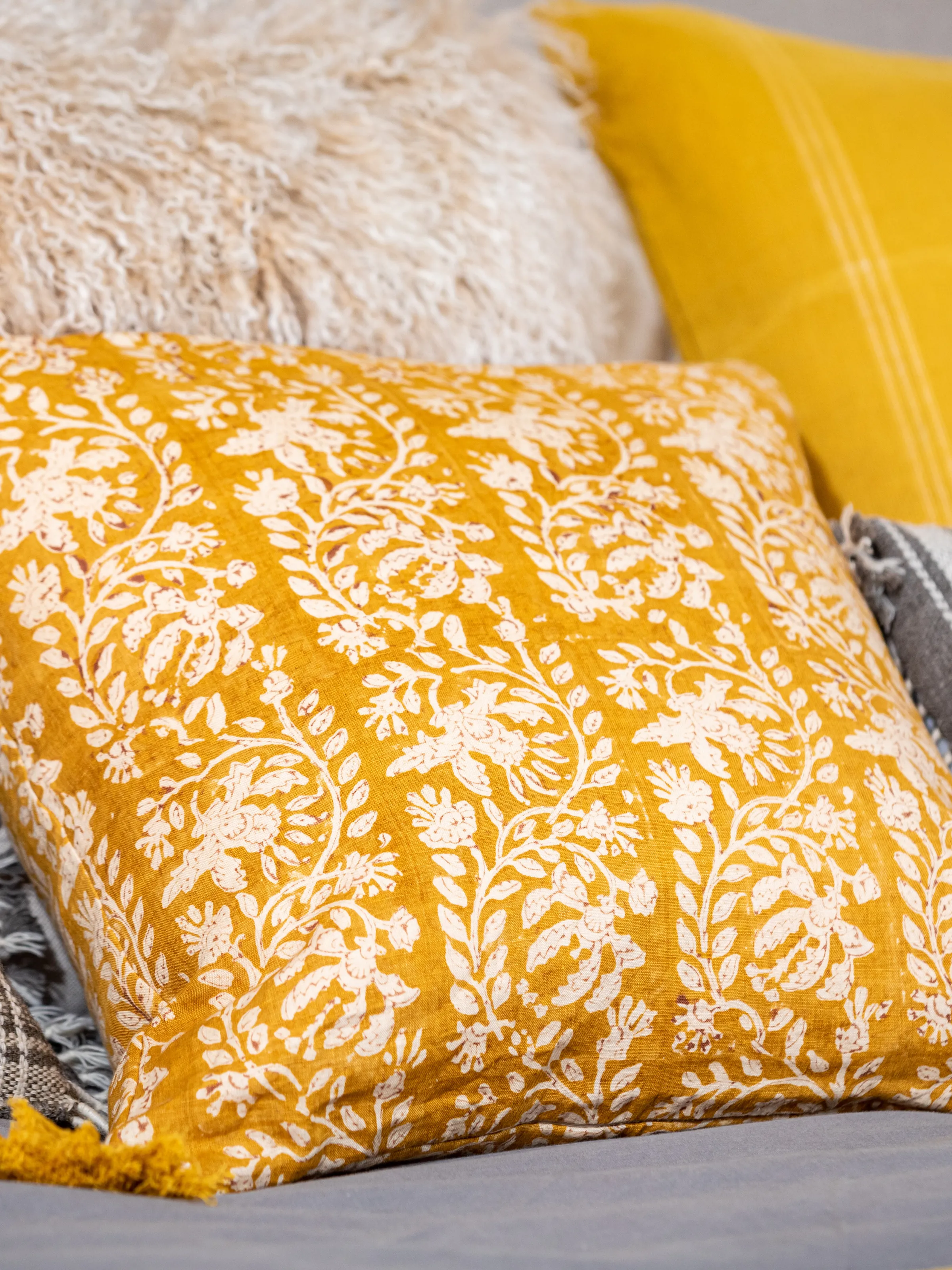 Cholla Ocher Decorative Pillow Cover