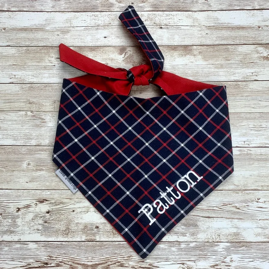 Christmas Plaid Dog Bandanas Perfect for Christmas Photos