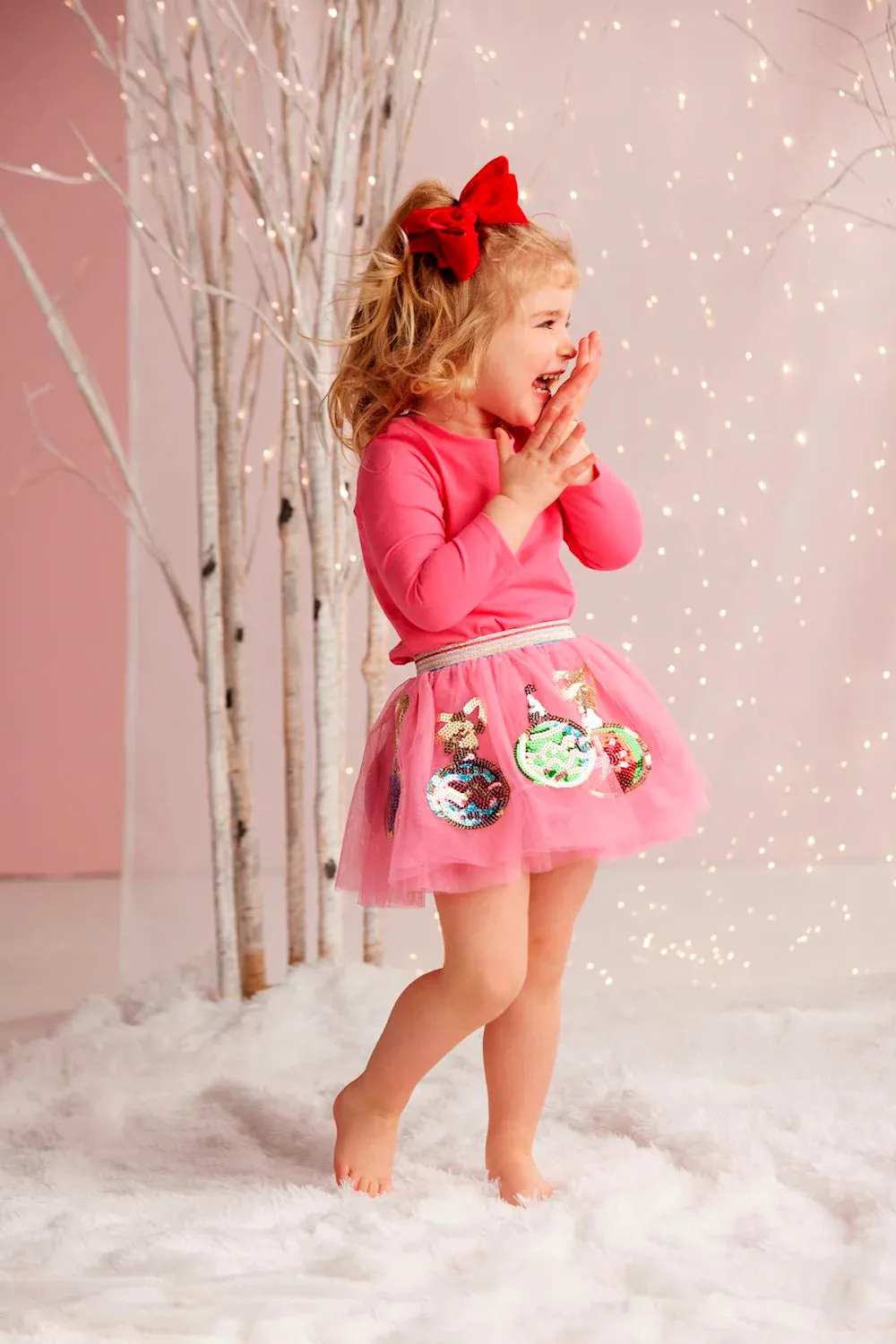 Christmas Sequin Tutu Skirt - Ornaments