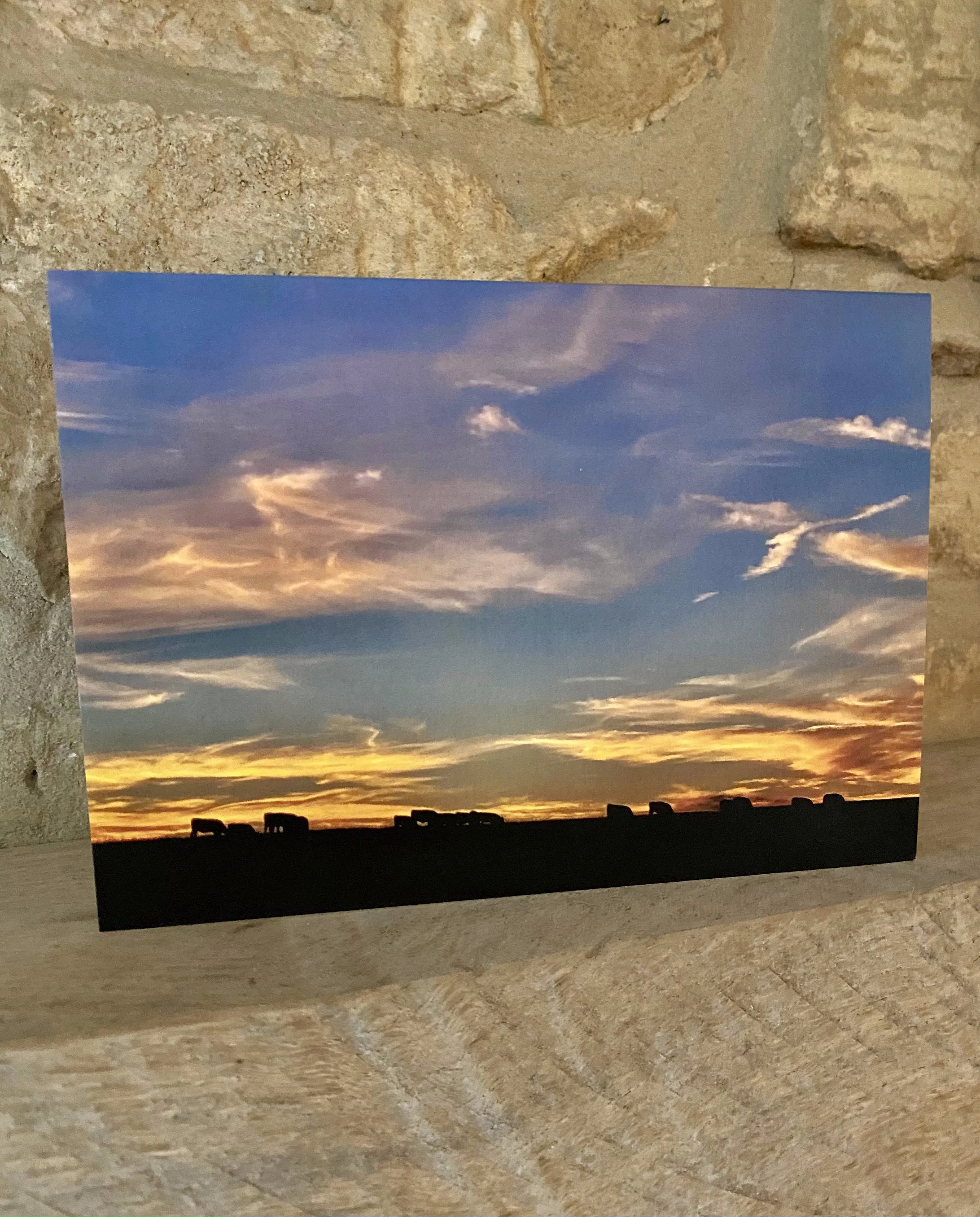 Cotswolds Cards "Cows and clouds - Selsley common" greetings card