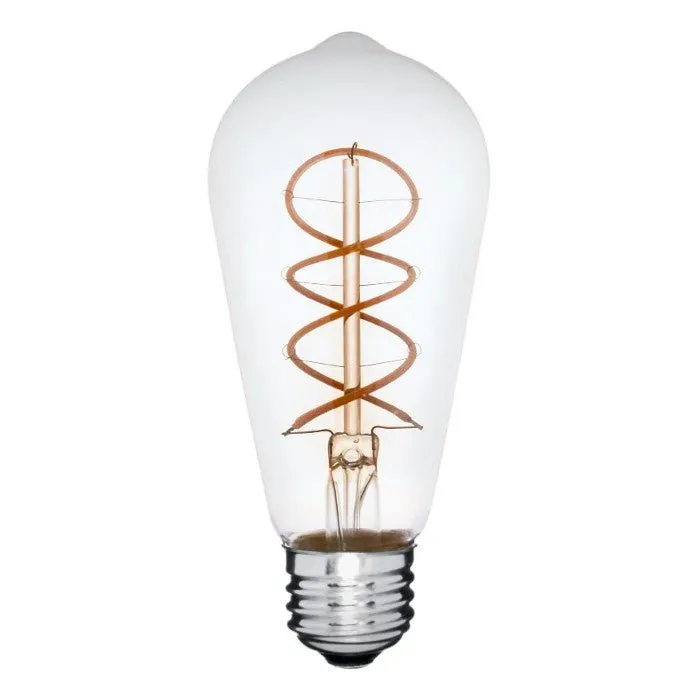 Curved LED  Filament Edison Bulb - 4 Watt - 2200K