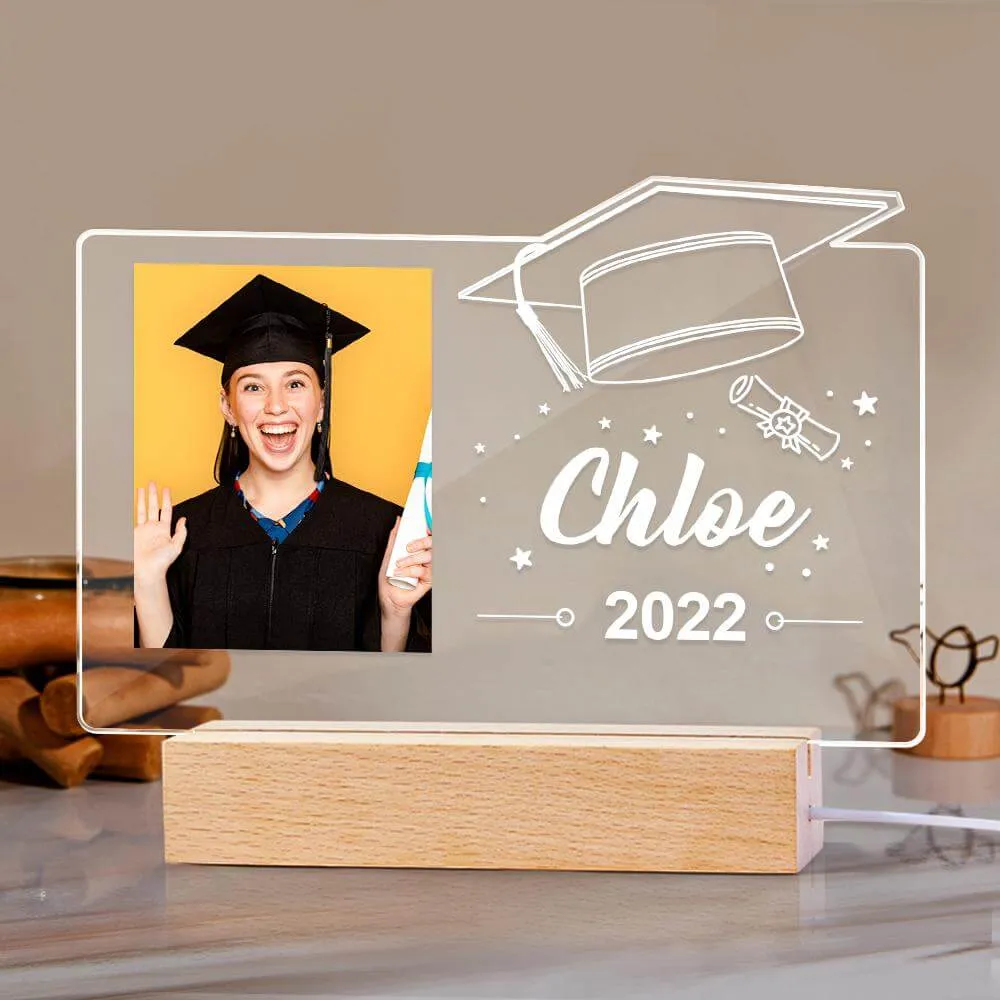 Custom Personalized Graduation Photo 3D Night Light