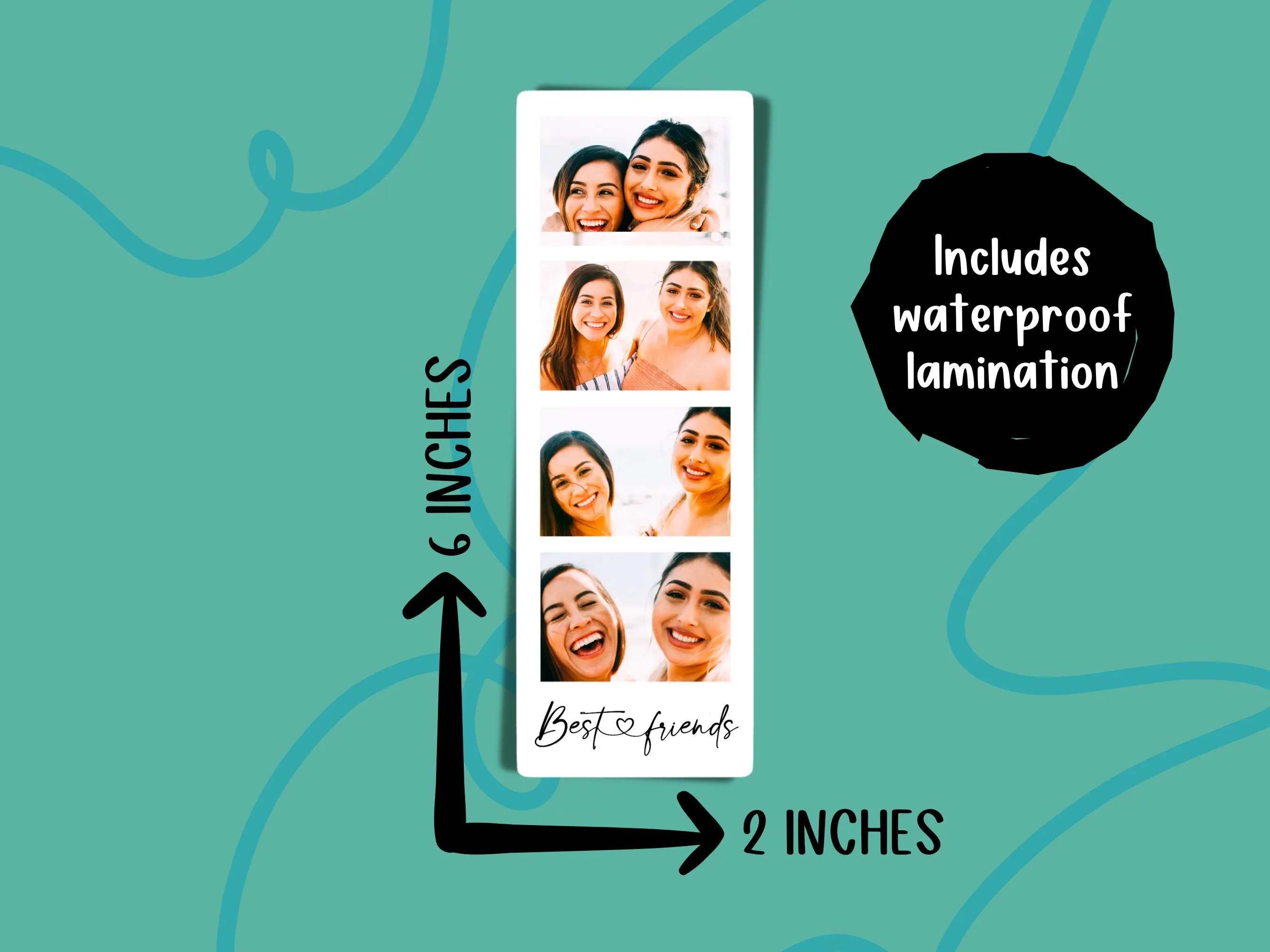 Customizable Bookmark Photo Booth Personalized Gift for Book Lover Custom Couples Gift