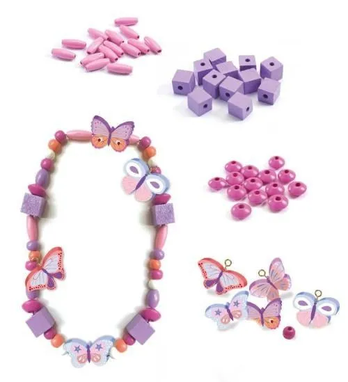 Djeco Wooden Beads Butterflies