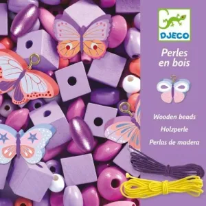 Djeco Wooden Beads Butterflies