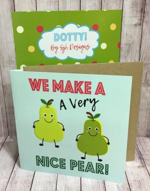 Dotty Card Range - Nice Pear Greetings Card