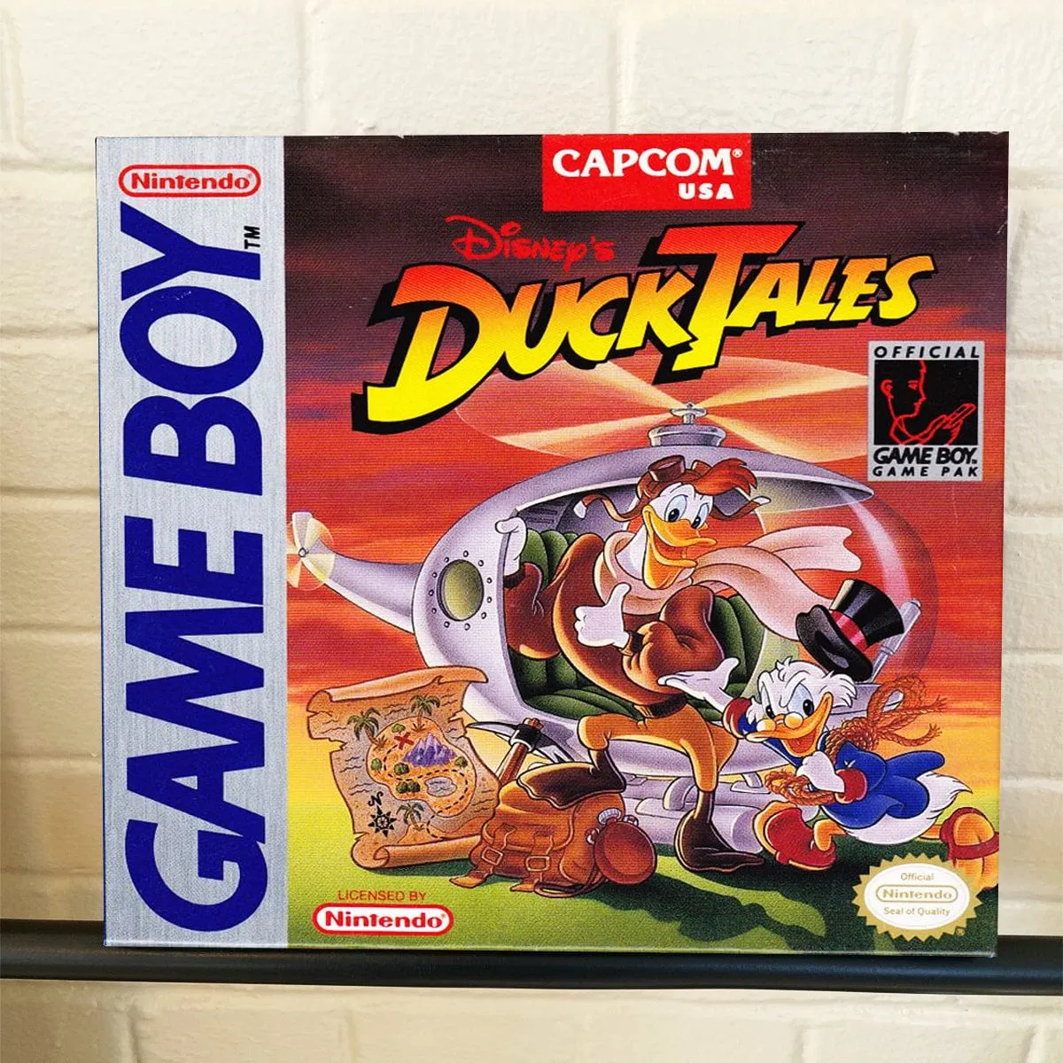 Ducktales Nintendo Gameboy Cover Art Gallery Wrapped Canvas 12x12