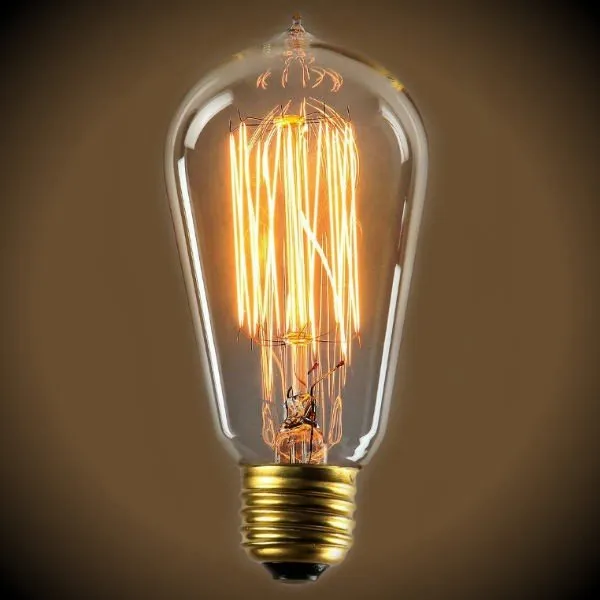 Edison Bulb - 40 Watt - 4.95 In. Length - Squirrel Cage Filament - Clear