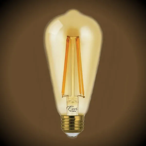 Edison LED Filament Bulb - 5.5 Watt - 2200K - Amber Glass