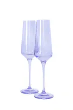 Estelle Colored Glass Champagne Flute Set/2