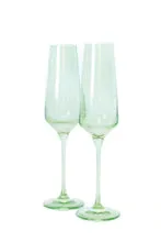 Estelle Colored Glass Champagne Flute Set/2