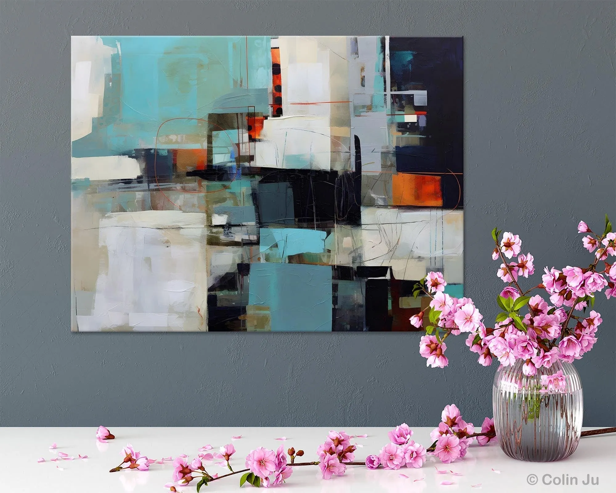 Extra Large Paintings for Dining Room, Abstract Wall Paintings, Hand Painted Canvas Art, Original Artowrk, Contemporary Wall Art Paintings