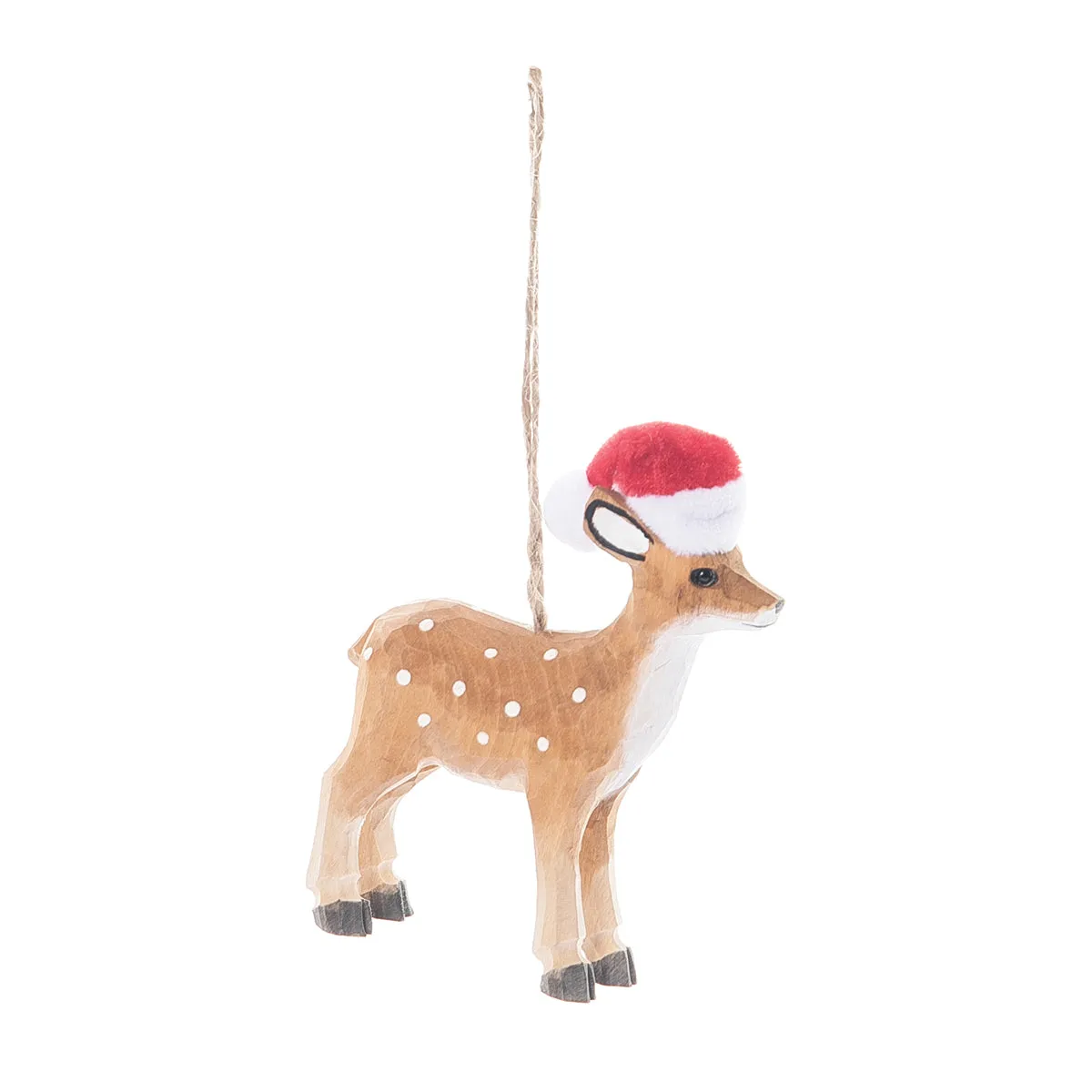 Fawn Santa Hat Ornament