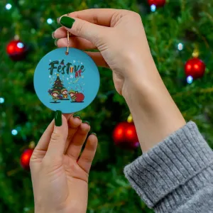 Festive AF Ceramic Ornament