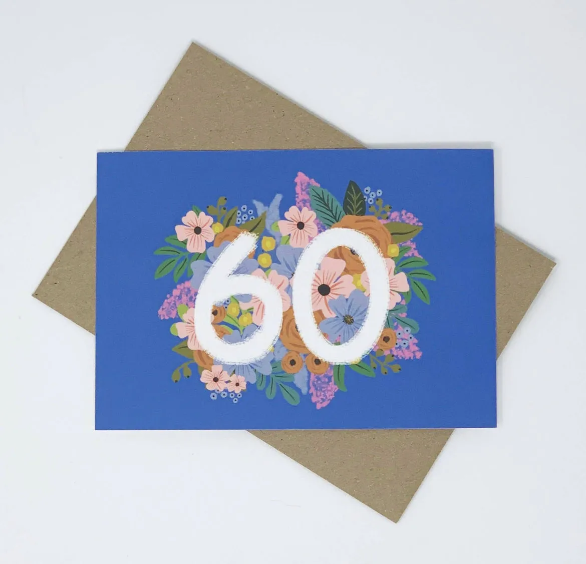 Floral 60th Birthday Card