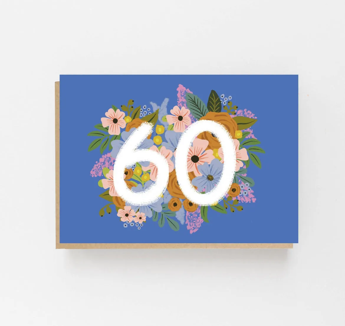 Floral 60th Birthday Card