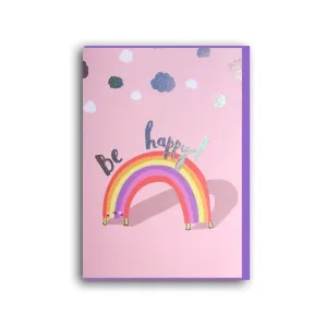 Forever Funny "Be happy!" Greetings card (Anastassia)