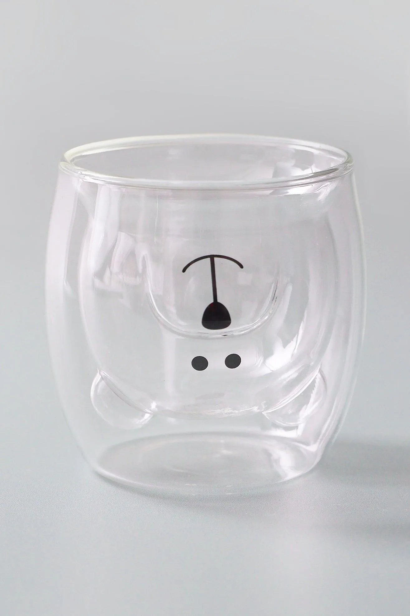 Funny Teddy Bear Double-Walled Glass