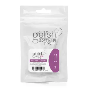 Gelish - Soft Gel Tips - Medium Coffin Size 7 50CT Refill