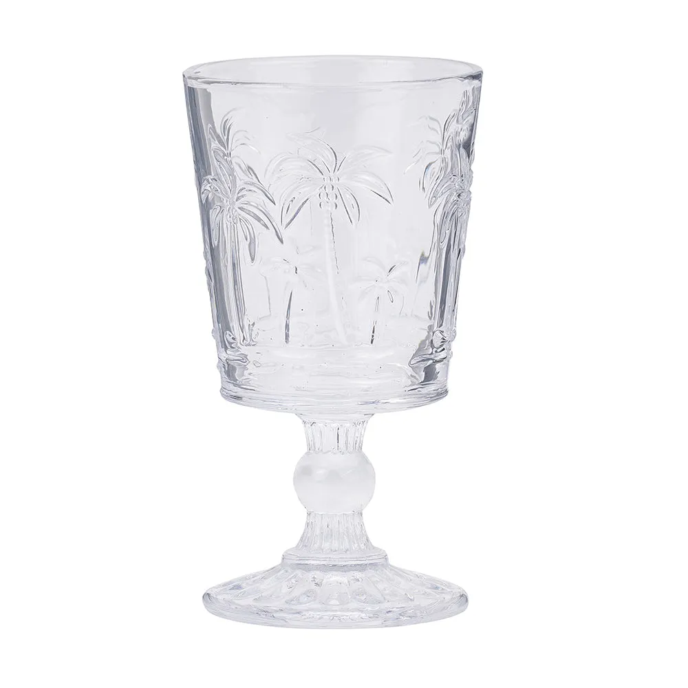 Goblet Glass Set - Palm Tree